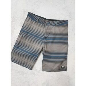 Vans Shorts Men 34 Hybrid Vanphibian Boardwalk Striped Blue Surfer Beach Walking